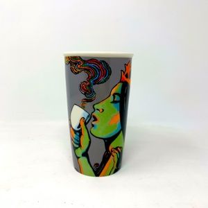 Starbucks 2016 Ceramic Tumbler Travel Mug Siren Mermaid 25 anniversary